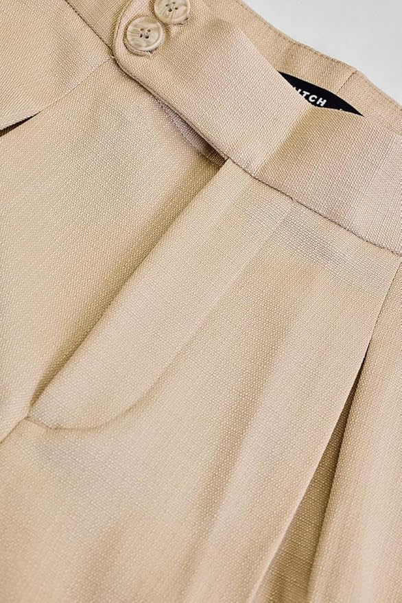 SNITCH Beige Slim Fit Stretch Trousers - Image 5